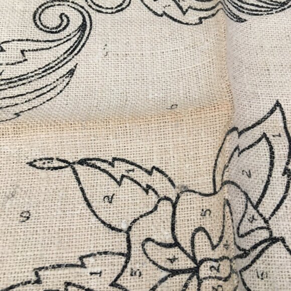 Punch needle rugs by numbers poppy flower pattern rug foundation or wall hanging - Picture 7 of 8